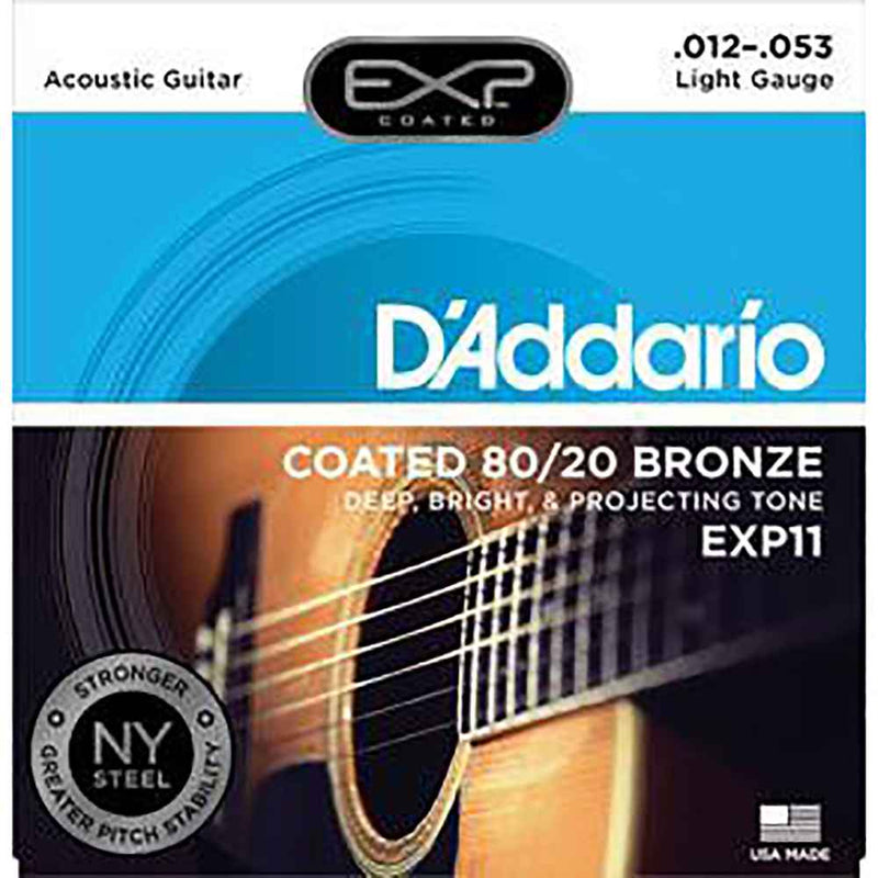 D'Addario EXP11 Coated Acoustic Guitar 12-52 Strings