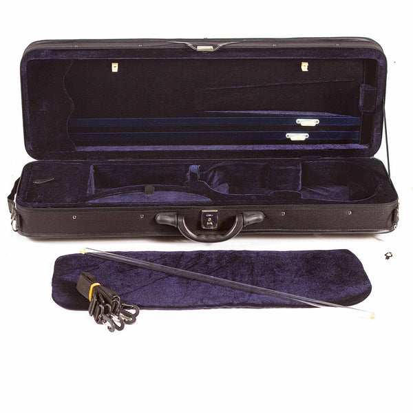 Koda Full size violin case with tube for bow hair & dust cover Black