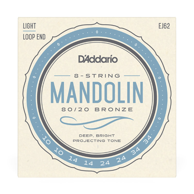 D'addario EJ62 Mandolin Strings 80/20 Bronze