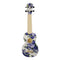 Koda Soprano Polycarbonate Ukulele Blue Roses Front