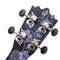 Koda Soprano Polycarbonate Ukulele Black Orchid Headstock