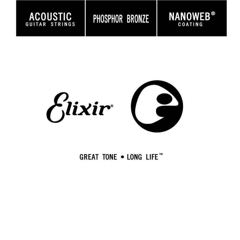 Elixir Nanoweb Acoustic Single Phosphor Bronze 0.24