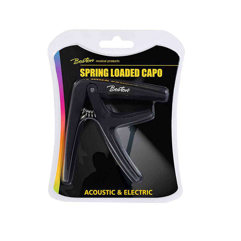 Boston Guitar Capo: Acoustic & Electric Guitars Black Capo