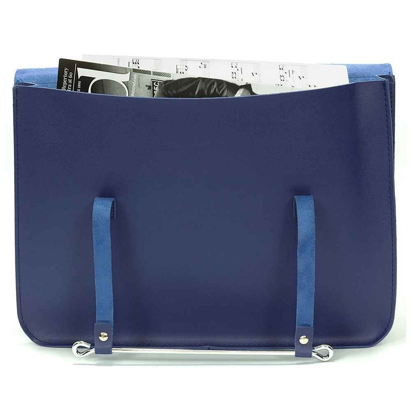 Montford Music Case in Blue Open for A4 Sheet Music
