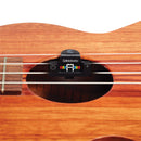D'addario Soundhole Ukulele Tuner in place
