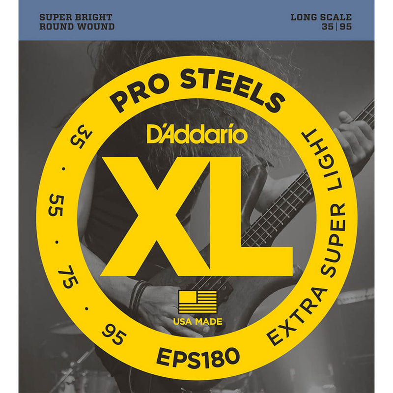Daddario Bass Guitar Strings: Pro Steels EPS180