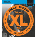 Daddario EXL160-5 (50 - 135) Bass Strings Front