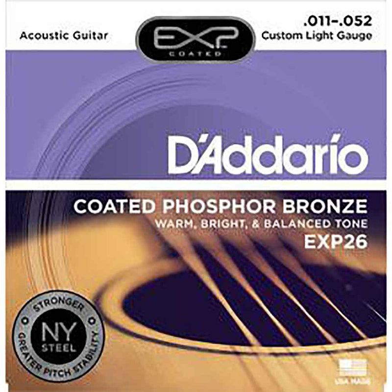 D'Addario EXP26 Phosphor Bronze Coated 11-52 Strings