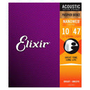 Elixir Nanoweb Phosphor Bronze Acoustic Guitar Strings 16152 12 String 10-47