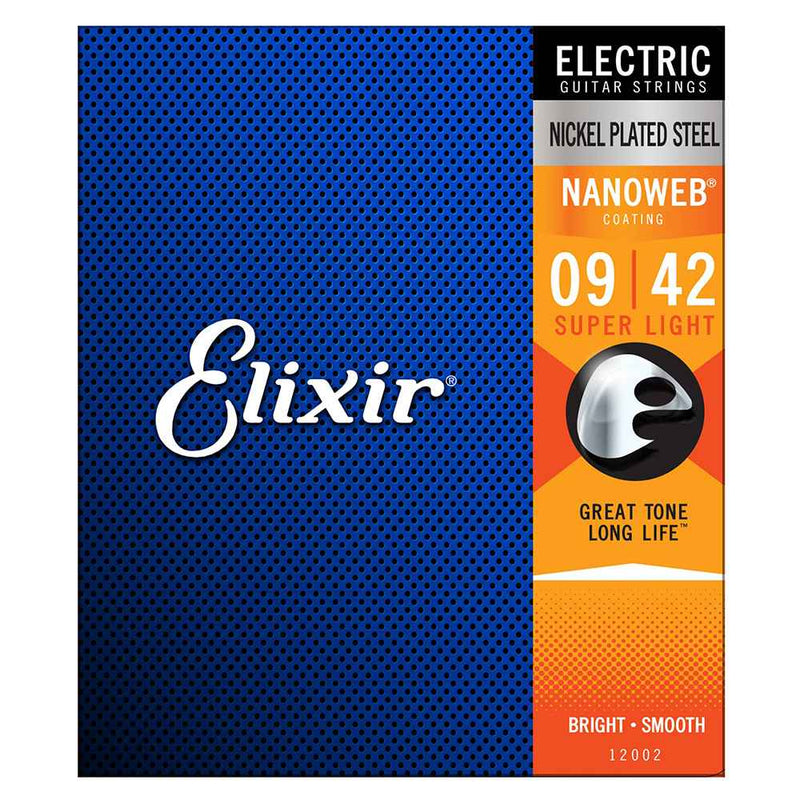 Elixir Nanoweb Electric Guitar Strings Super Light 9 - 42