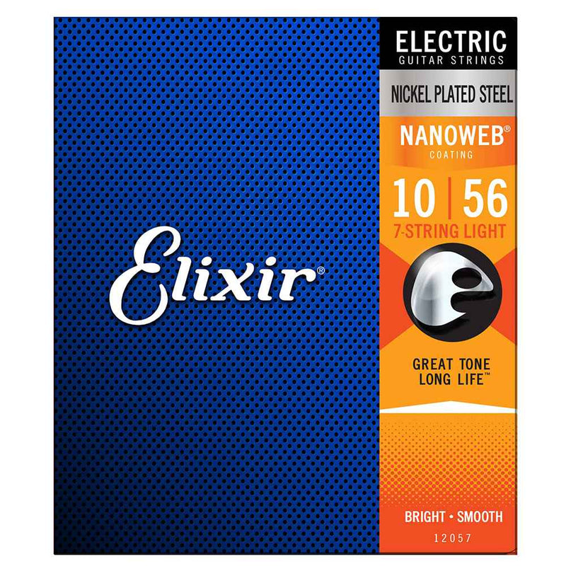 Elixir Nanoweb Electric Guitar Strings 7 String 10 - 56 12057