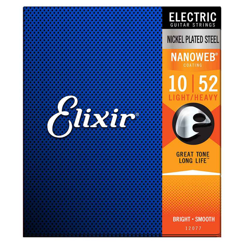 Elixir Nanoweb Electric Guitar Strings Light/Heavy 10 - 52 12077