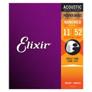 Elixir Nanoweb Phosphor Bronze Acoustic Guitar Strings 16027 11 - 52