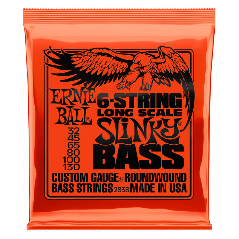 Ernie Ball Bass Strings 6 String Slinky Long Scale 32 - 130 EB2838