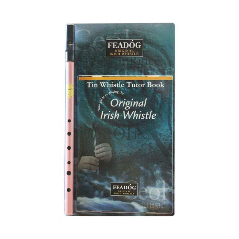 Feadog D Tin Whistle Double Pack |  Pink Whistle and Tutor Book