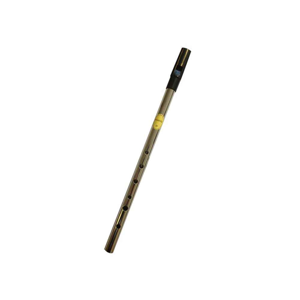 Feadóg Brass Traditional Irish Tin Whistle In Key Of D – Includes Tutor Book
