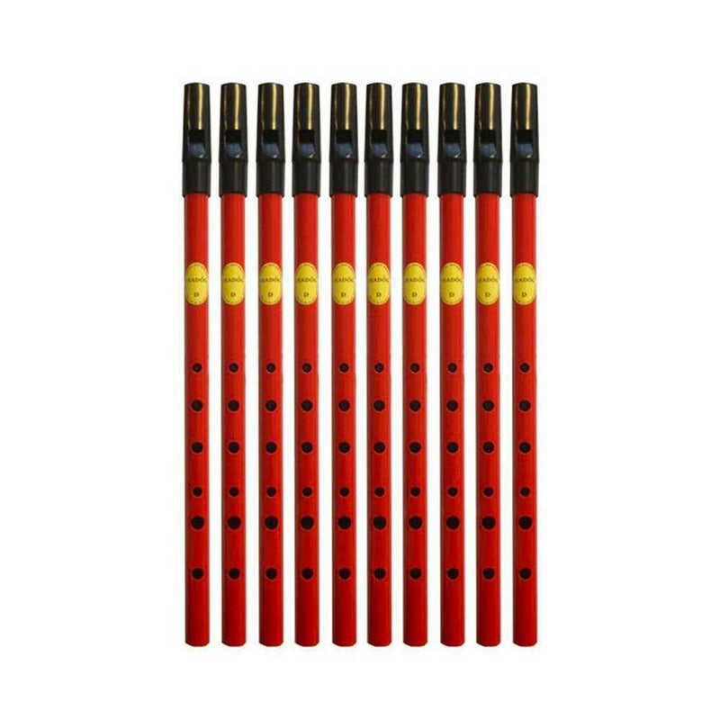 Feadog D Tin Whistle 10 Pack | Red D Tin Whistle