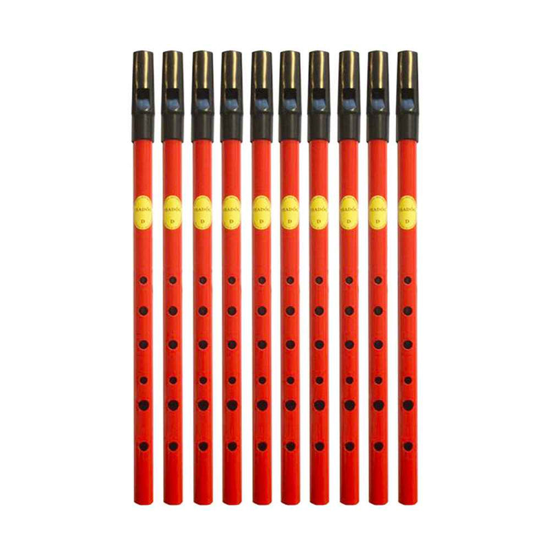 Feadog D Tin Whistle 10 Pack | Red D Whistle