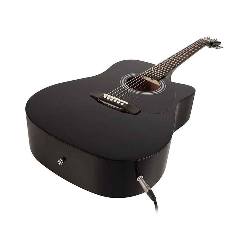 Nashville Electro-Acoustic Guitar: Dreadnought (Black) Plugged In