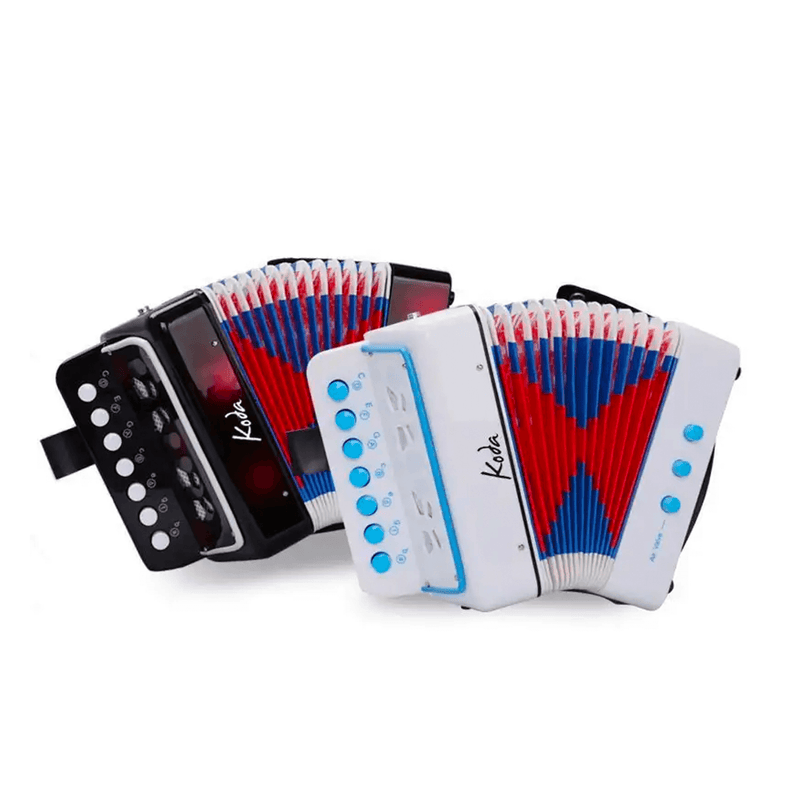 Koda 7 Button Children's Accordion Black and White