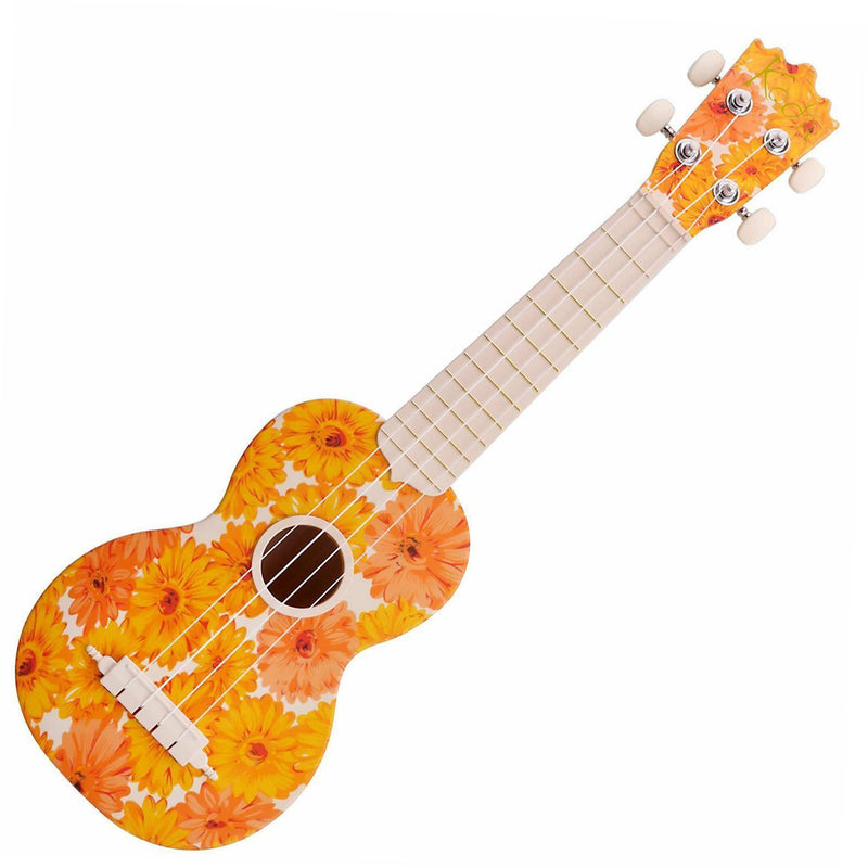 Koda Soprano Polycarbonate Ukulele Marigold with white fingerboard