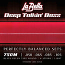La Bella Black Nylon Bass Guitar Strings 750N 50 - 105