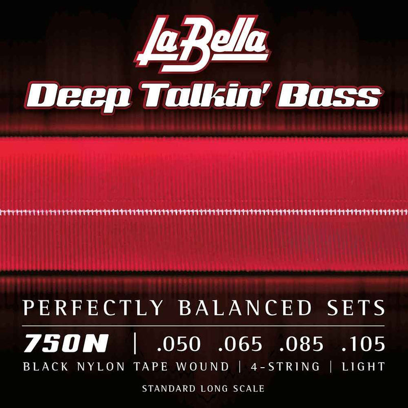 La Bella Black Nylon Bass Guitar Strings 750N 50 - 105