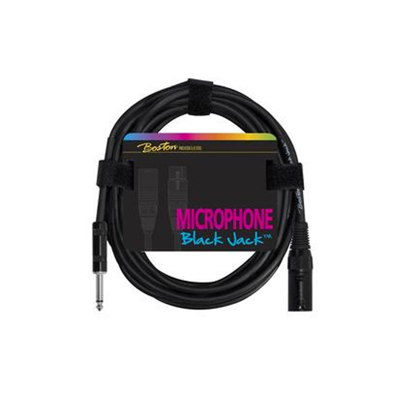 Boston MC-240 Black Jack XLR to Jack Microphone Cable