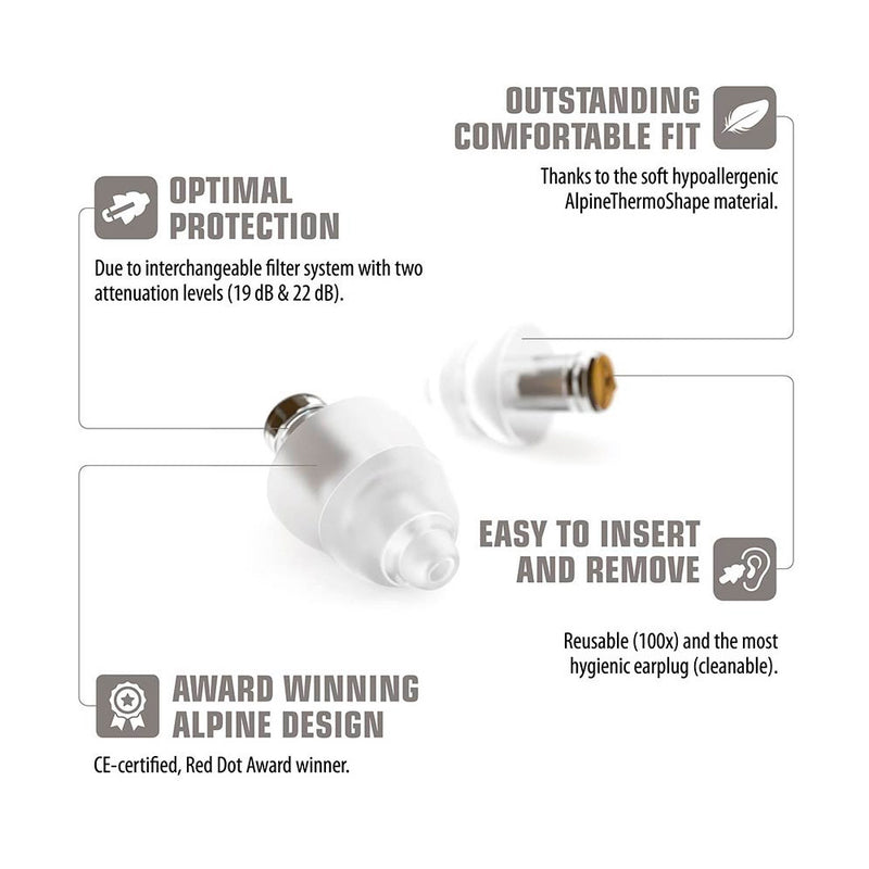 Alpine Music Safe Ear Plugs Specifications