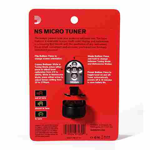 D'addario CT12 Guitar Tuner Micro Headstock Tuner