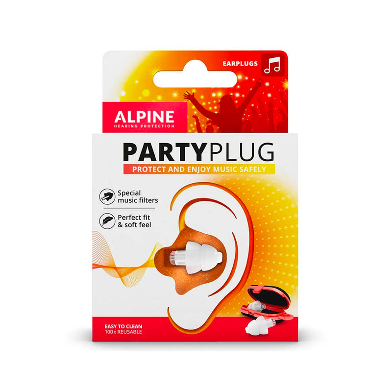 Alpine Party Plug Ear Plugs Display Box. Value Ear Protection with Case