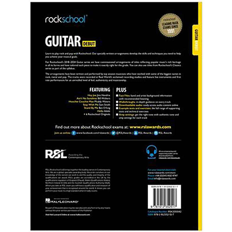 Rockschool Debut Guitar 2018+ Exam Book