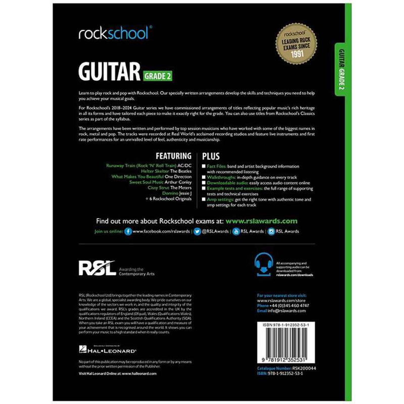 Rockschool Electric Guitar Grade 2 2018+ Exam Book