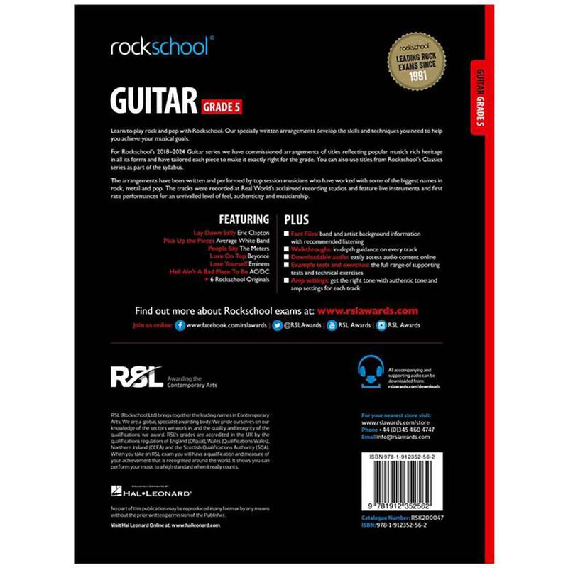 Rockschool Electric Guitar Grade 5 2018+ Exam Book