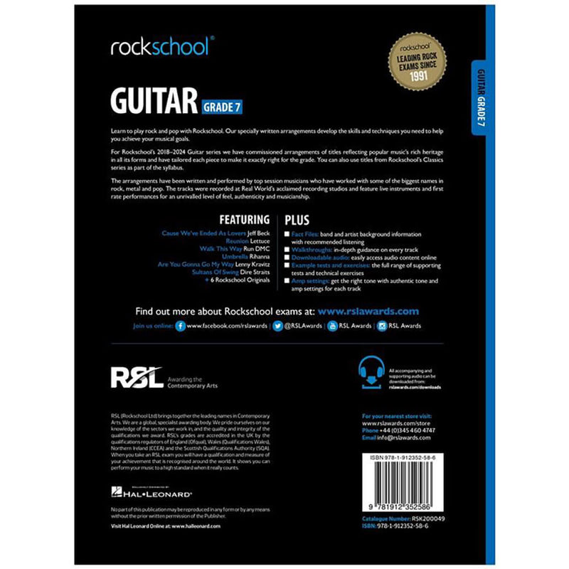 Rockschool Electric Guitar Grade 7 2018+ Exam Book