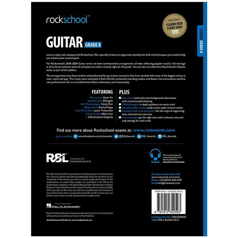 Rockschool Electric Guitar Grade 8 2018+ Exam Book