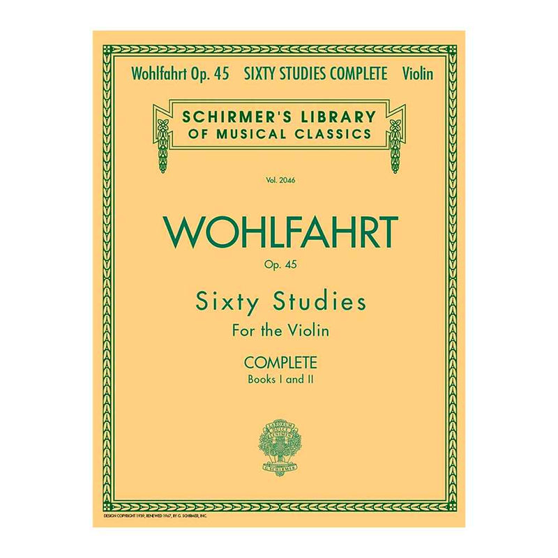 Wohlfahrt Op.45 Sixty Complete Studies for Violin Front