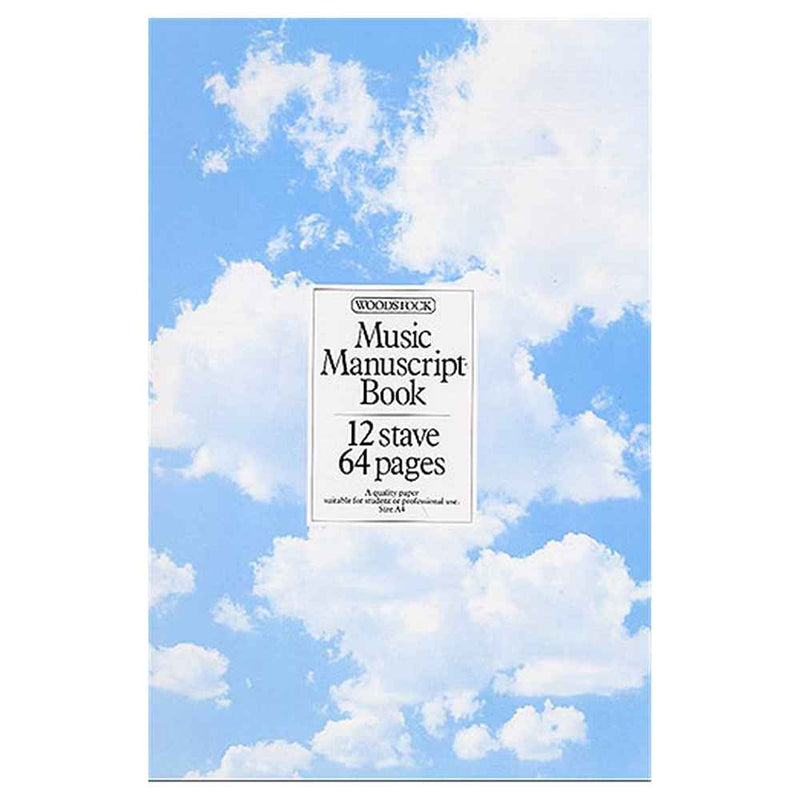 Woodstock Music Manuscript, 12 Stave 64 Page Spiral Bound