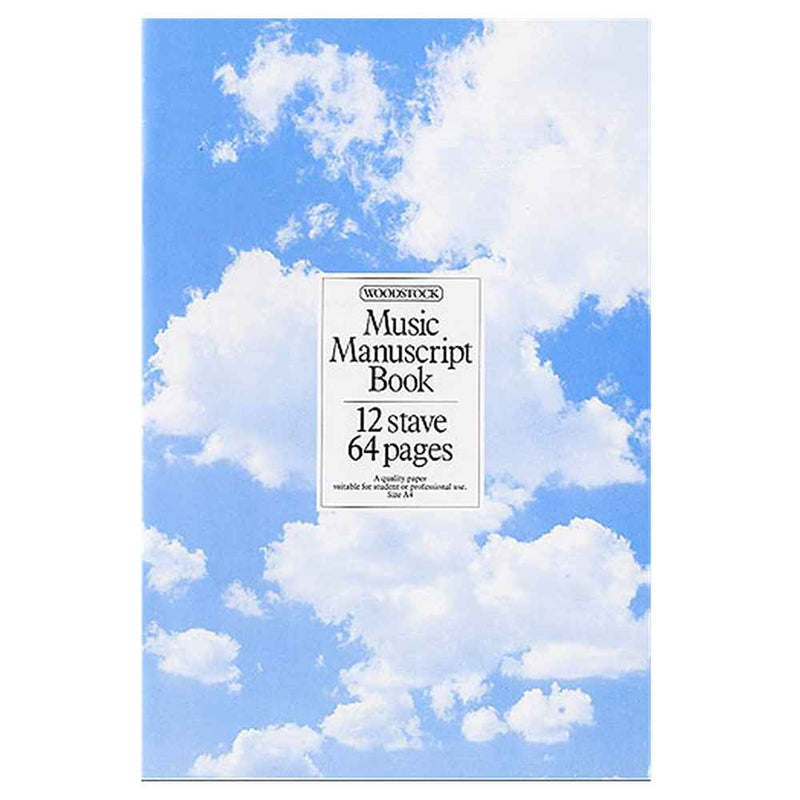 Woodstock Music Manuscript, 12 Stave 64 Page Stitched 