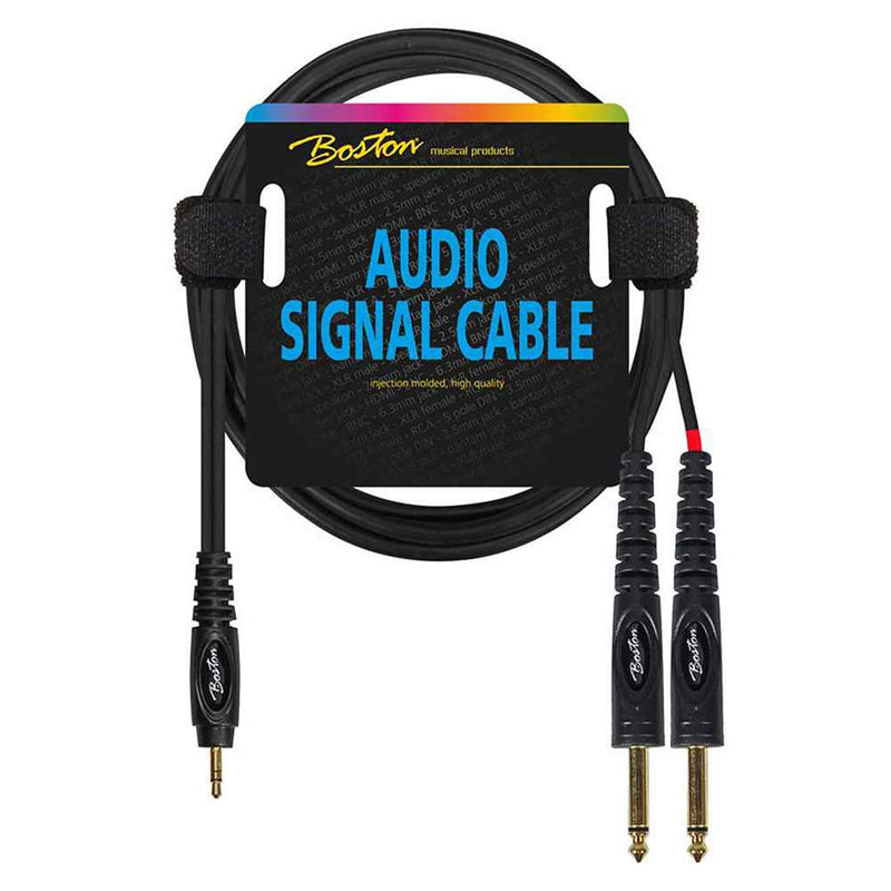 Boston Audio Cable: 2x 6.3M Mono to 3.5M Stereo