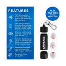 EarPeace: HD High Fidelity Earplugs (Black) Specs
