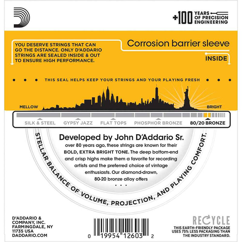 D'Addario EJ14 Bluegrass Acoustic Strings 12-56