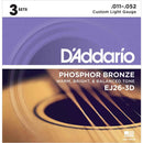 D'Addario EJ26 Phosphor Bronze Acoustic Guitar Strings – Custom Light (11-52)