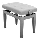 Steinhoven Piano Stool Prima, Polished White Adjustable