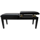 Steinhoven Piano Stool Duet, Polished Ebony Dual Adjust