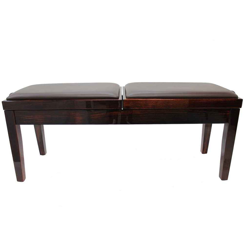 Steinhoven Piano Stool Duet, Polished Mahogany Dual Adjust