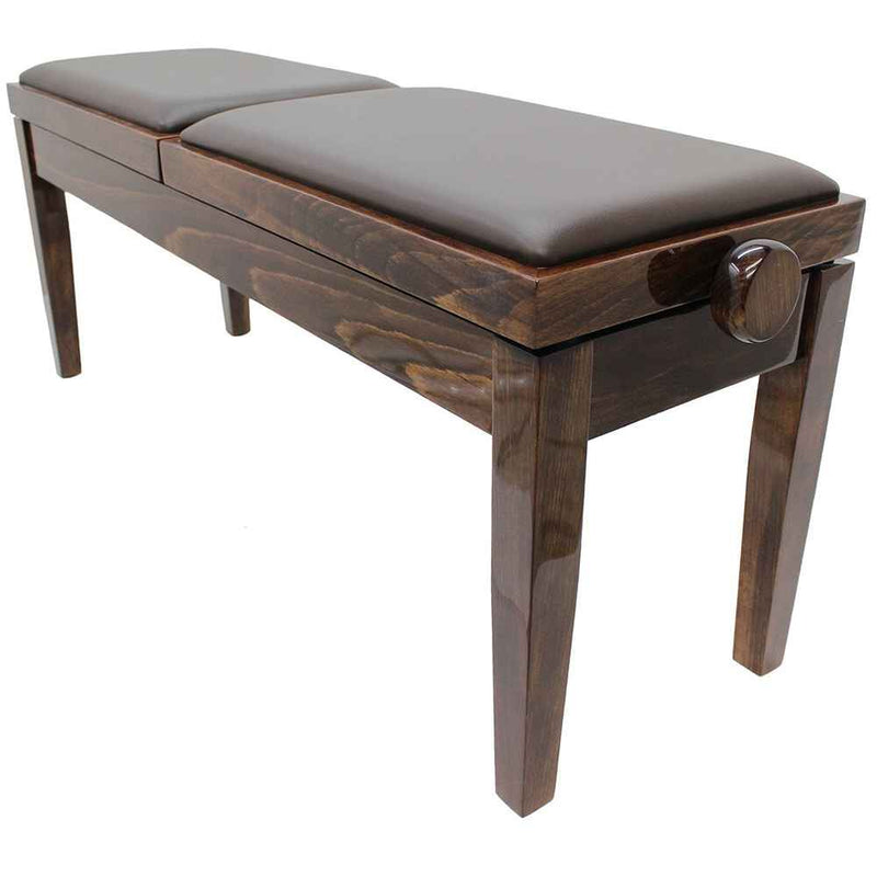 Steinhoven Piano Stool Duet, Polished Walnut Dual Adjust