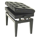 Steinhoven Piano Stool, Polished Ebony, Adjustable, W/Storage. Symphony Series