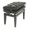 Steinhoven Piano Stool, Polished Ebony, Adjustable, W/Storage. Symphony Series