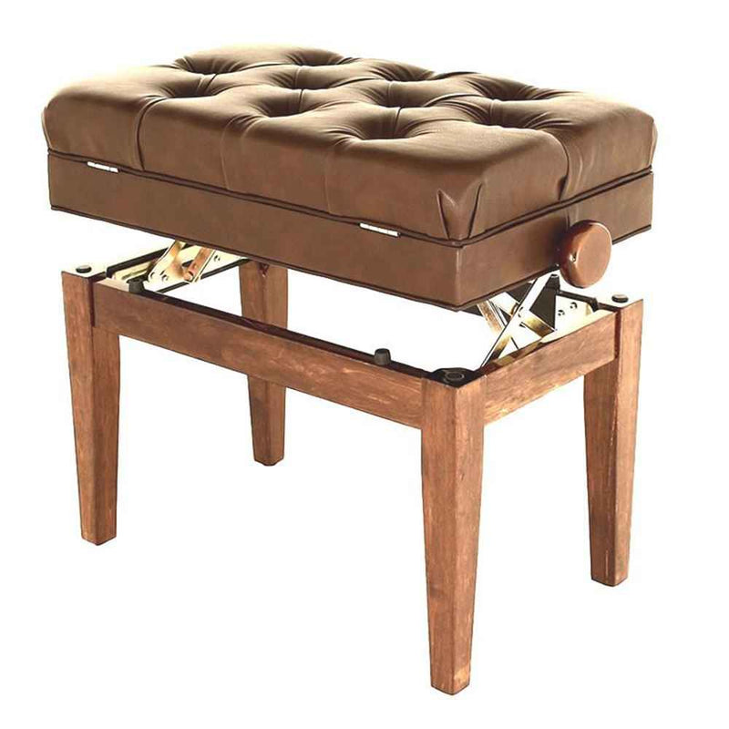 Steinhoven Piano Stool Symphony, Polished Walnut Adjustable W/Storage